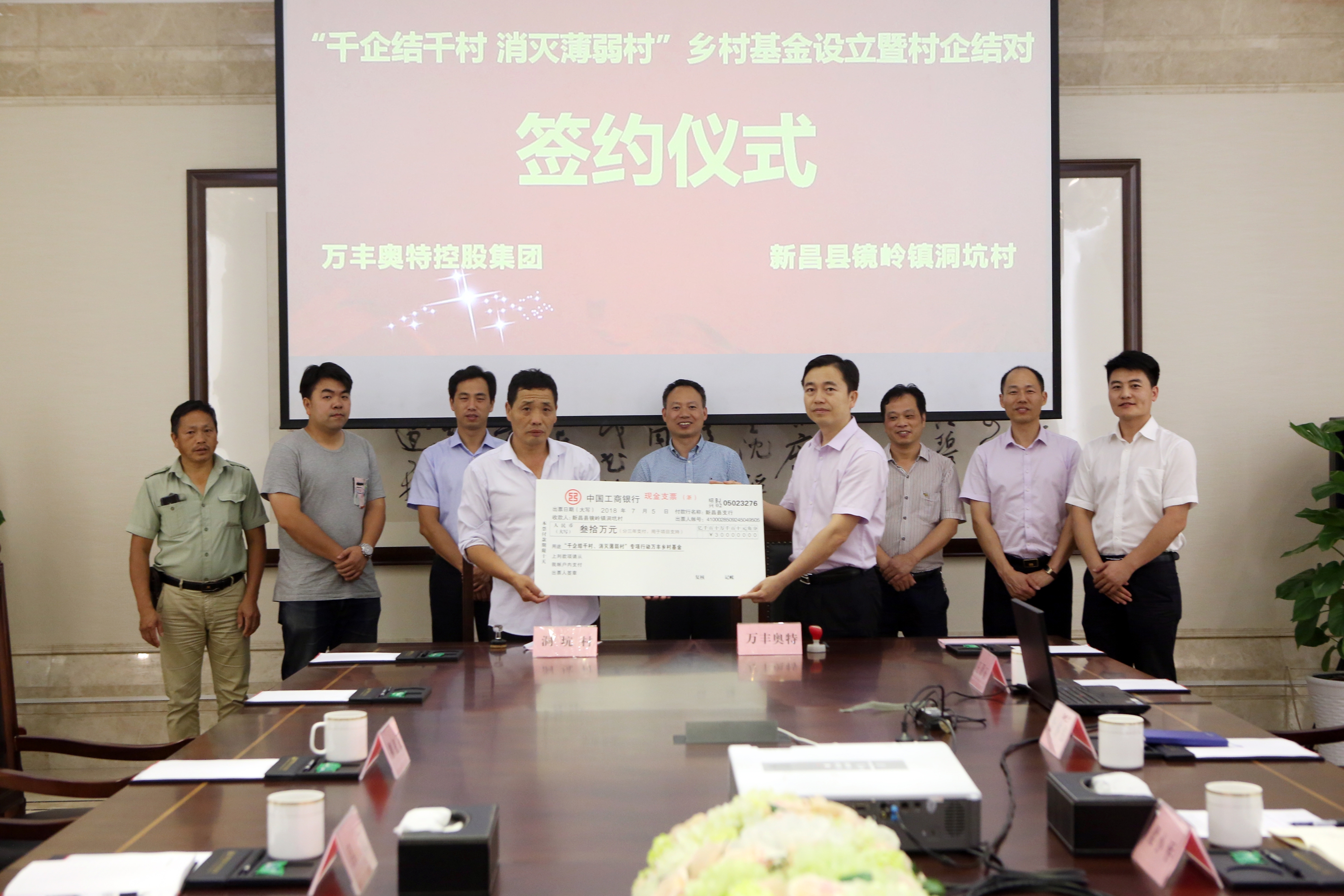 ku娛樂真人體育平臺下載集團舉行“千企結千村 消滅薄弱村”鄉村基金設立暨村企結對簽約儀式