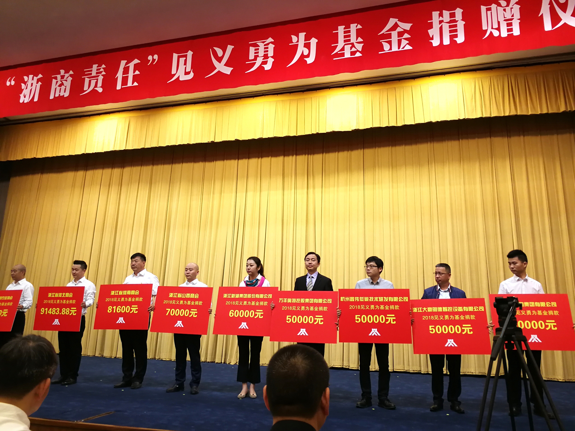 ku娛樂真人體育平臺下載集團出席2018年“浙商責任”見義勇為基金捐贈儀式